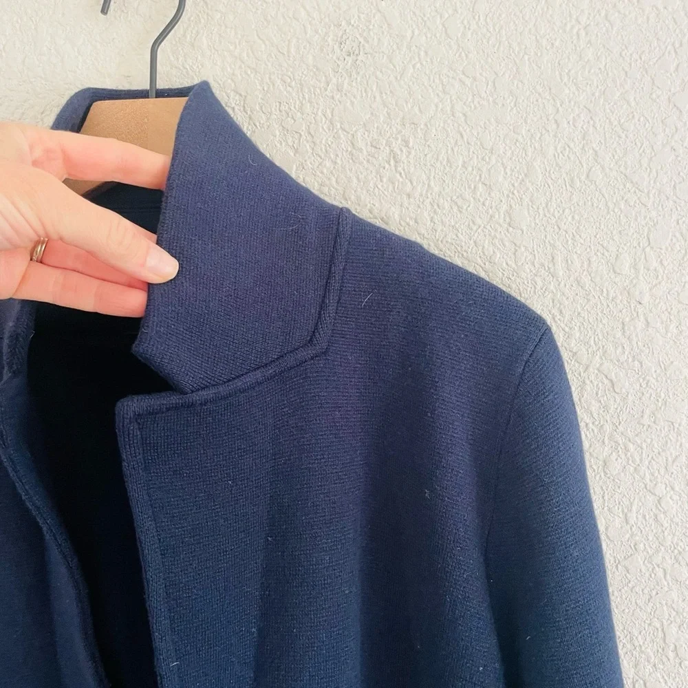J. Crew Navy Blue Sweater Blazer Jacket